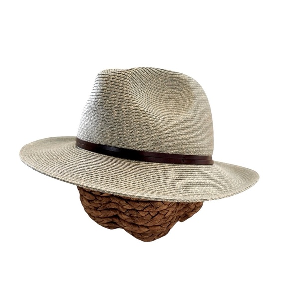 Travaux En Cours Straw Fedora Hat in Sage Size 56 - Picture 15 of 16